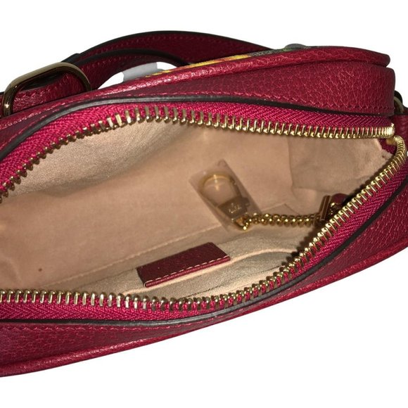 GUCCI Ophidia GG Flora Crossbody Bag Monogram Print Green & Red Web DM20 - Picture 6 of 7